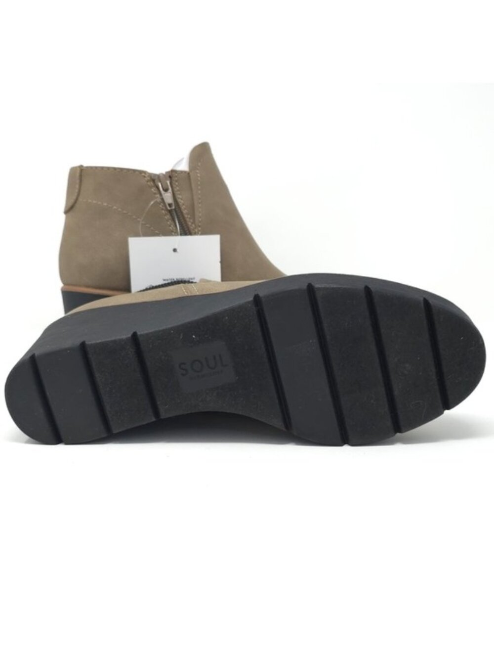 Naturalizer SOUL Affirm Water Resistant Wedge Ankle Bootie Taupe 7.5 M - Picture 4 of 13